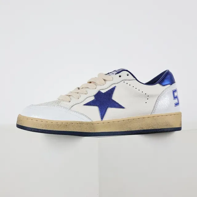 Golden Goose Super-Star Blancos y Azules Metálicos Zapatillas Lifestyle 9