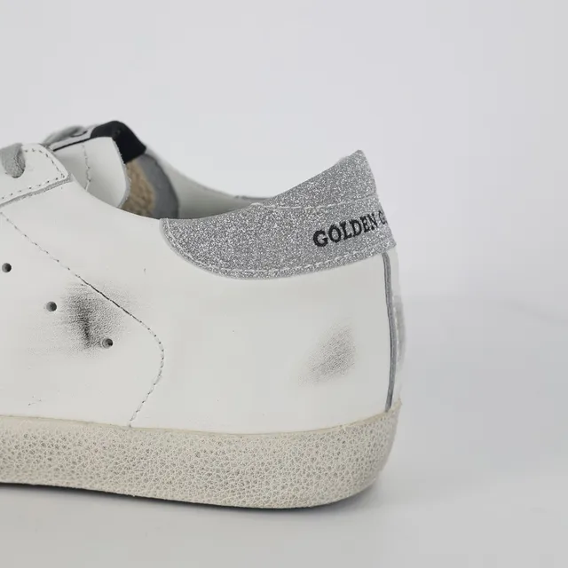 Golden Goose Superstar حذاء رياضي أبيض جلدي ديسترسد نجمة لامعة نمط حياة 4