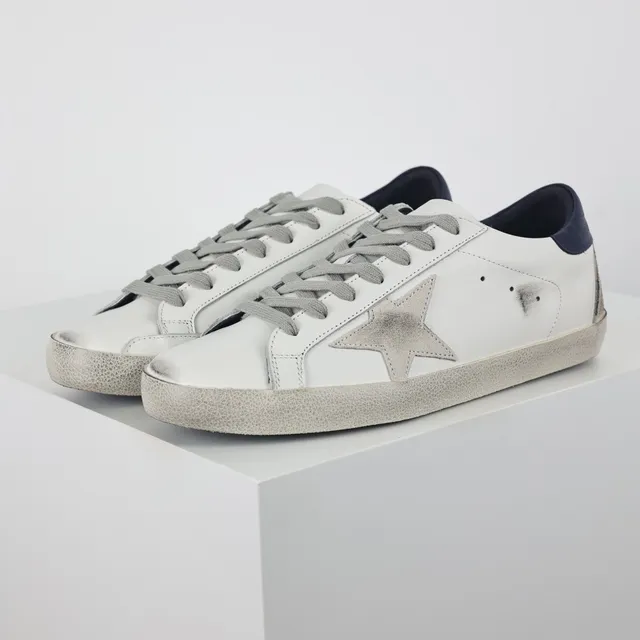 Golden Goose Superstar Sneakers Lifestyle En Cuir Blanc Vieilli 2