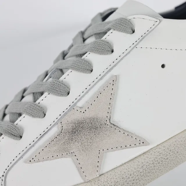 Golden Goose Superstar Sneakers Lifestyle En Cuir Blanc Vieilli 6