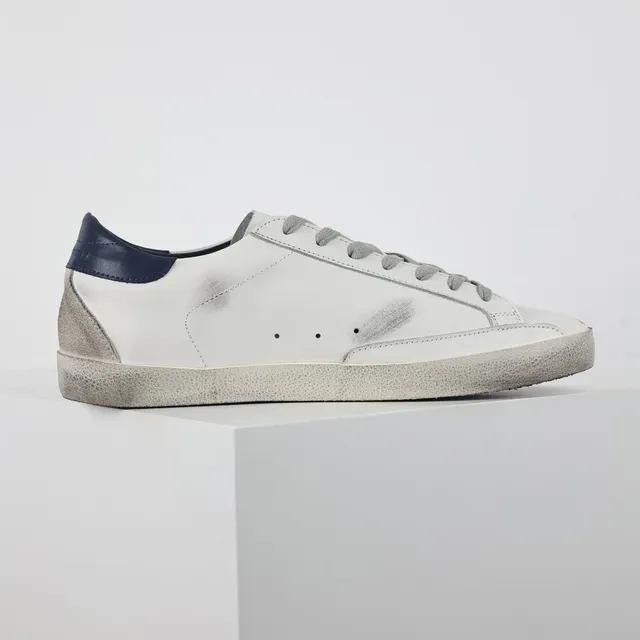 Golden Goose Superstar Sneakers Lifestyle En Cuir Blanc Vieilli 7