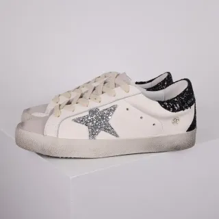 Golden Goose Superstar Off-White Glitter Star Lifestyle Sneakers