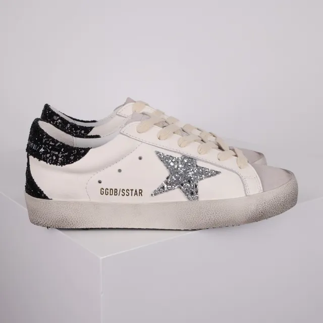 Golden Goose Superstar Off-White Glitter Star sneakers lifestyle 3