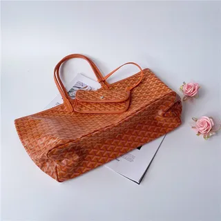 Goyard Saint-Louis Tote Royal Blue Coated Canvas Tote Bag 5