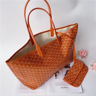 Goyard Saint-Louis Tote Royal Blue Coated Canvas Tote Bag 9