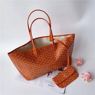 Goyard Saint-Louis Tote Royal Blue Coated Canvas Tote Bag 10