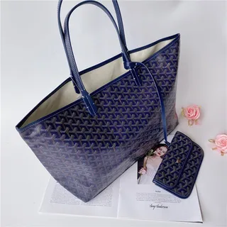 Goyard Saint-Louis Tote Royal Blue Coated Canvas Tote Bag 18