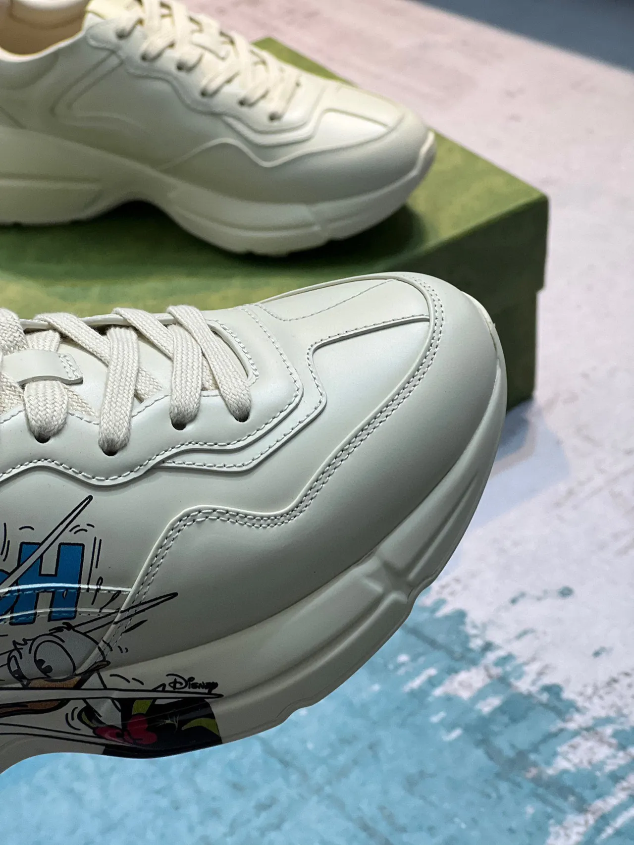 Gucci Ace Disney Collaboration Cream Leather Chunky Sneaker 3