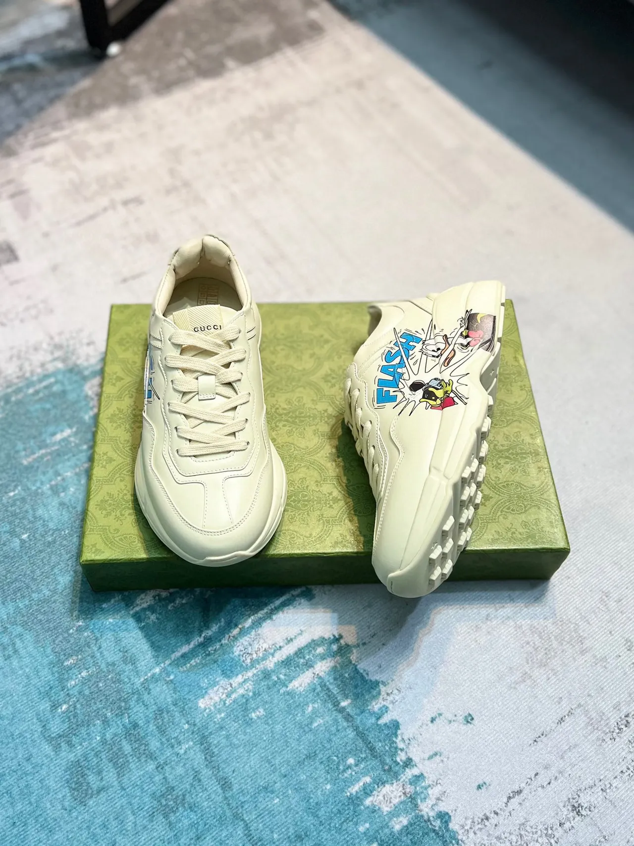 Gucci Ace Disney Collaboration Cream Leather Chunky Sneaker 4