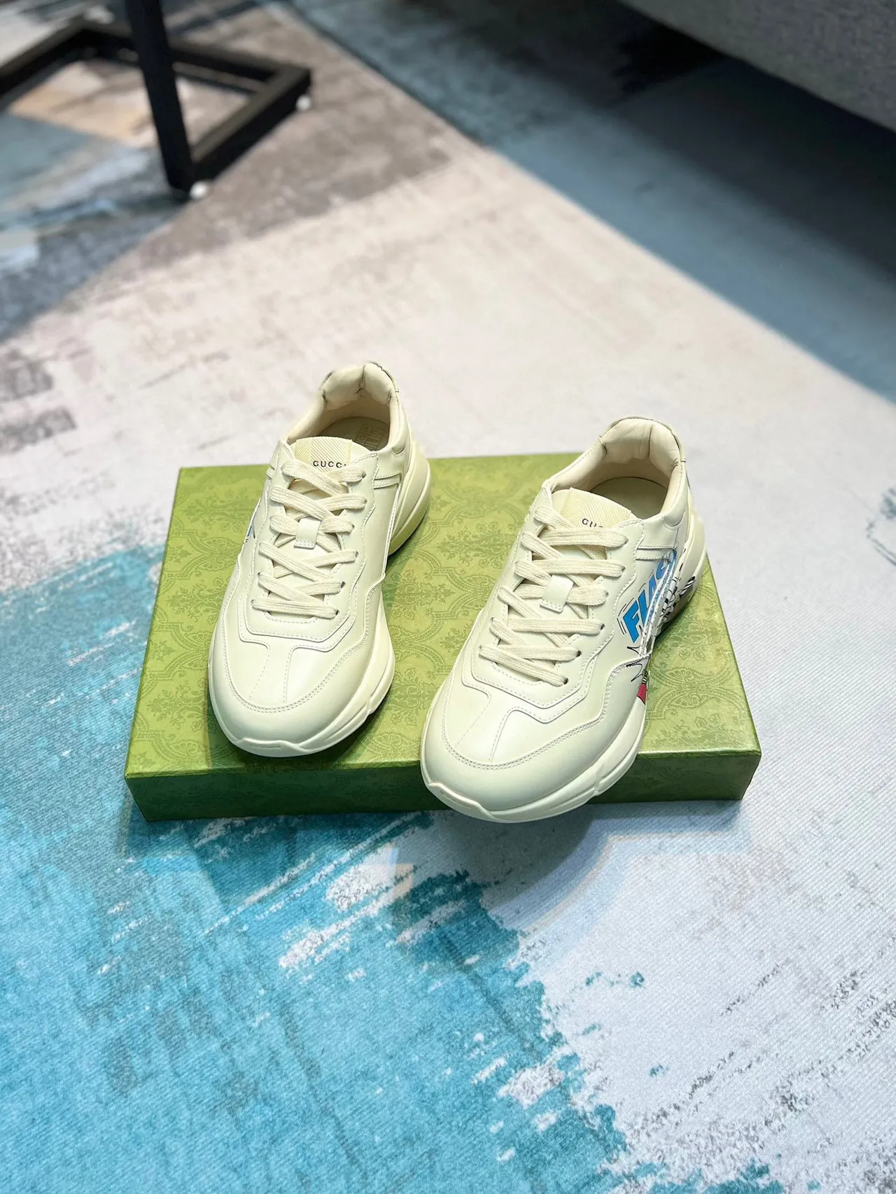 Gucci Ace Disney Collaboration Cream Leather Chunky Sneaker 6