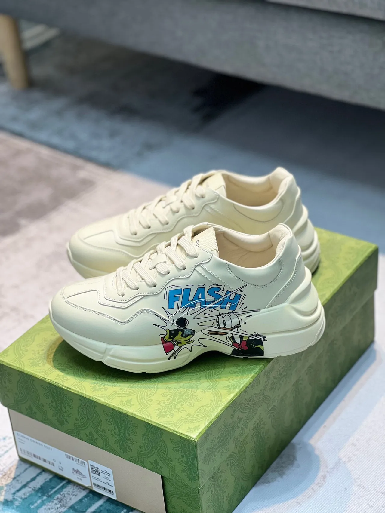 Gucci Ace Disney Collaboration Cream Leather Chunky Sneaker 7