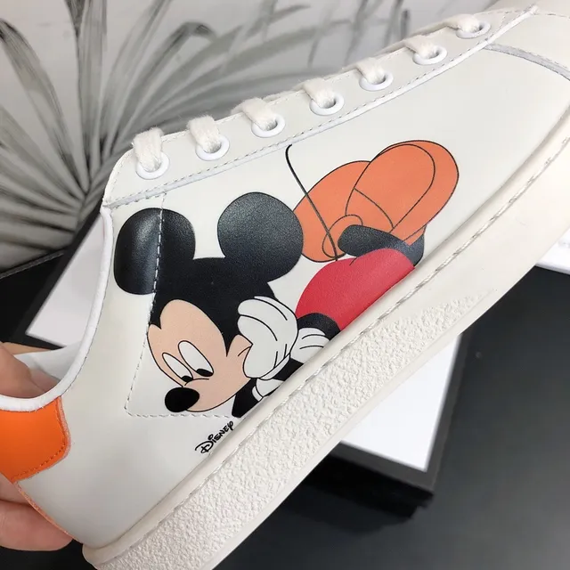Gucci Ace Disney Mickey Mouse White Orange Lifestyle Sneakers 2