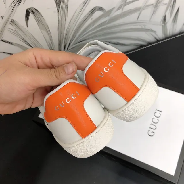 Gucci Ace Disney Mickey Mouse White Orange Lifestyle Sneakers 4