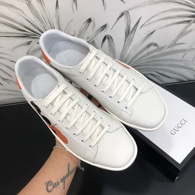 Gucci Ace Disney Mickey Mouse White Orange Lifestyle Sneakers 6