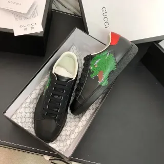 Gucci Ace Dragon Black Green Red Lifestyle Sneakers