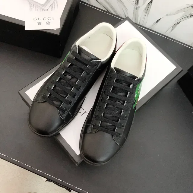 Gucci Ace Dragon Black Green Red Lifestyle Sneakers 2
