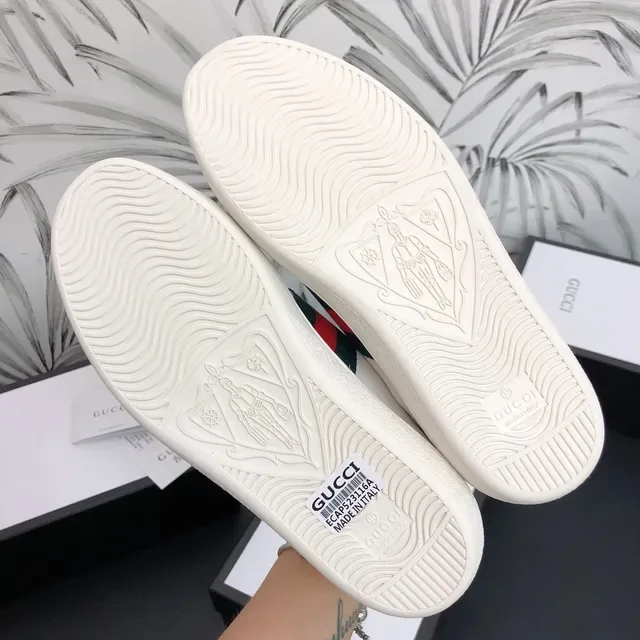 Gucci Ace Embroidered Motif White Lifestyle Sneakers 3