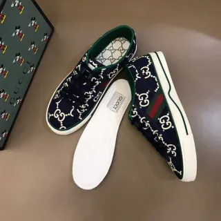 Gucci Ace GG Monogram Navy Blue Green-Red Web Lifestyle Sneakers