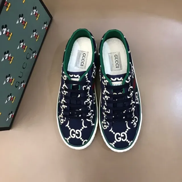 Gucci Ace GG Monogram Navy Blue Green-Red Web Lifestyle Sneakers 4