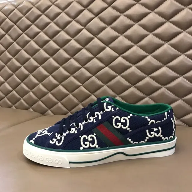 Gucci Ace GG Monogram Navy Blue Green-Red Web Lifestyle Sneakers 6