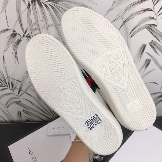 Gucci Ace Pearl and Stud Embellished White Lifestyle Sneakers 2