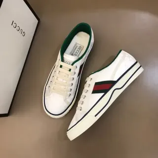 Gucci Ace Perforated Leather White Green Red Web Stripe Lifestyle Sneakers