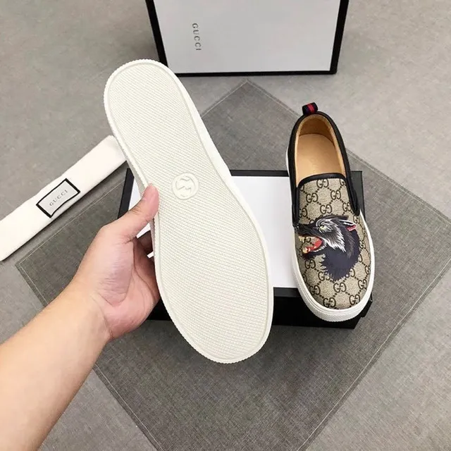 Gucci Ace Tiger Embroidered GG Monogram Loafers 2