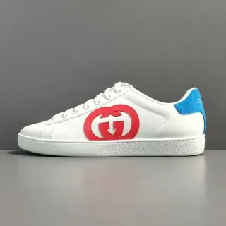 Gucci Ace White Red Blue Logo Lifestyle Sneakers