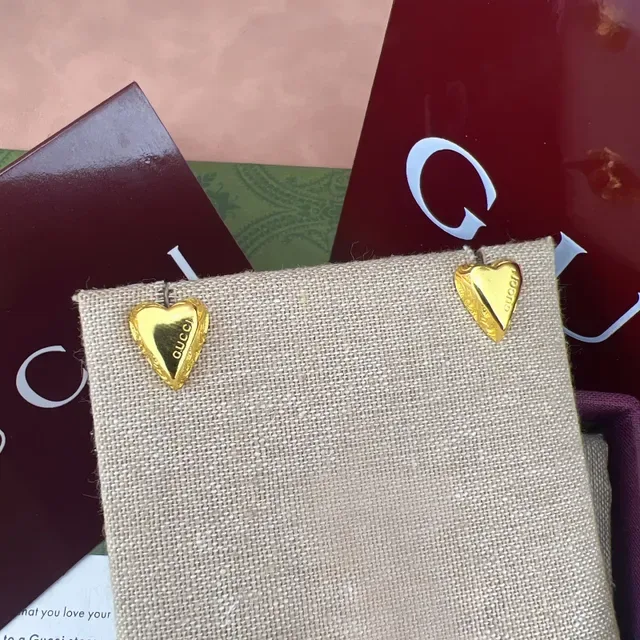Gucci Ami de Coeur Heart-Shaped Gold and Silver Earrings 3