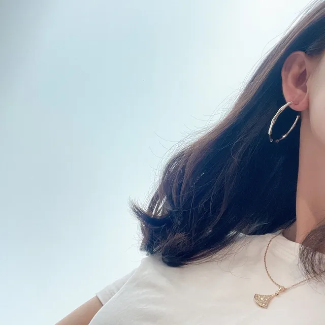 Gucci Bamboo Hoop Gold Silver Earrings 8