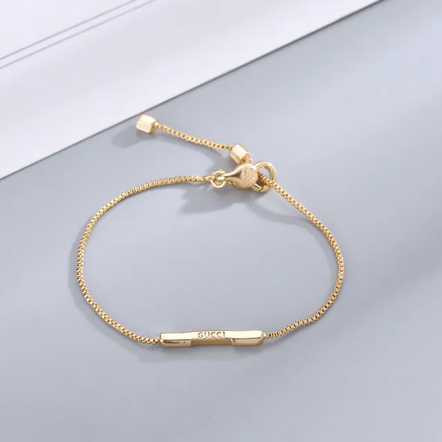 Bracelet Gucci Bar ton or chaîne boîte 7