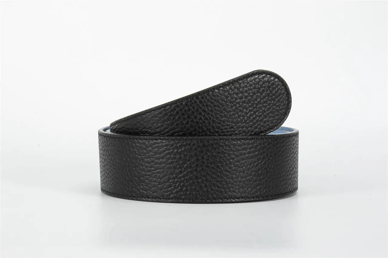 Gucci Black Blue Two-Tone Interlocking G Buckle Leather Belt 3