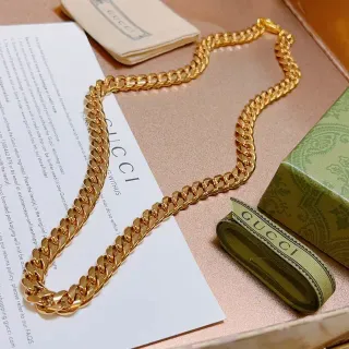 Gucci Curb-Link Chain Gold-Tone Necklace