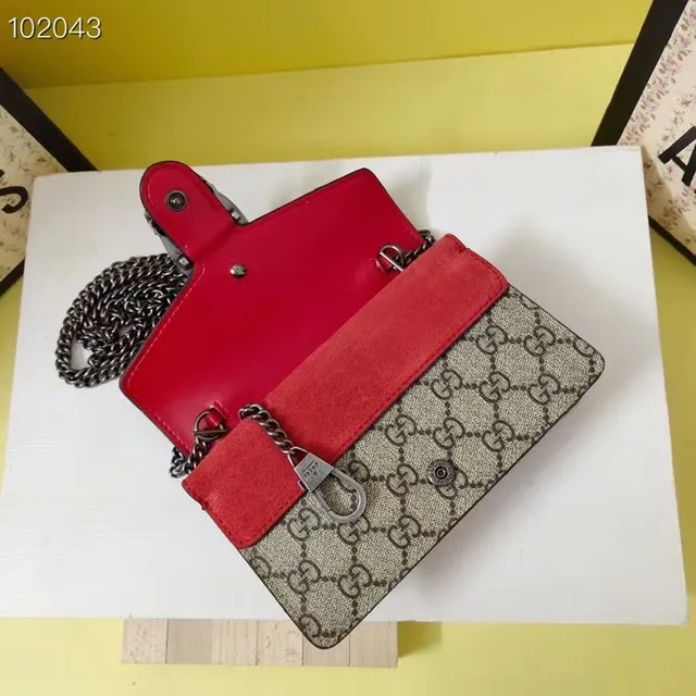 Gucci Dionysus Beige Noir GG Monogram Toile Clasp Horsebit Sac 13