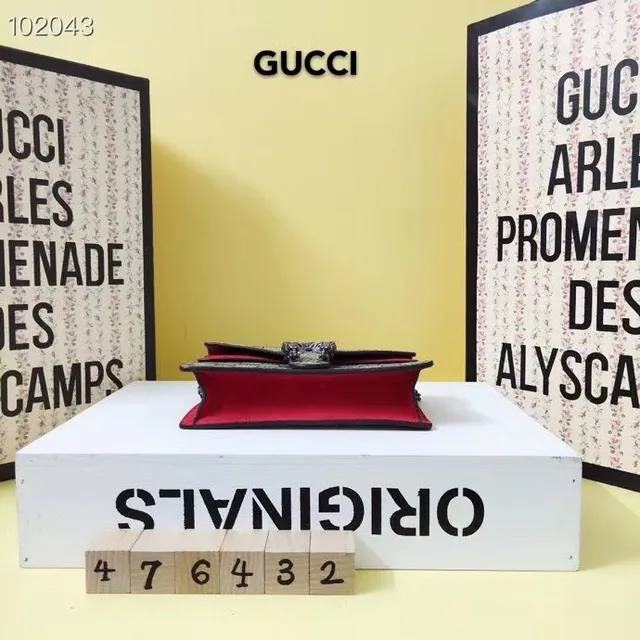 Gucci Dionysus Beige Noir GG Monogram Toile Clasp Horsebit Sac 15