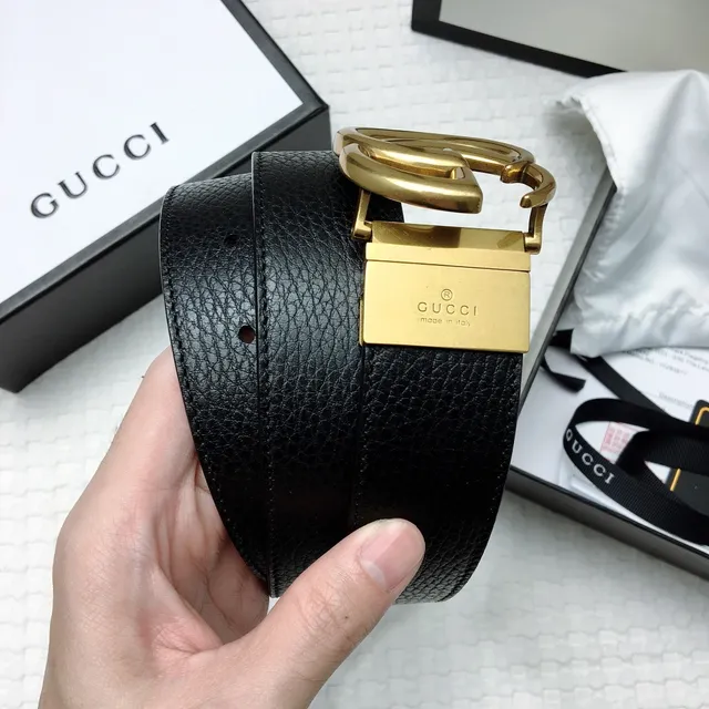 Gucci Double G Belt Black and Tan Reversible Leather Belt 2