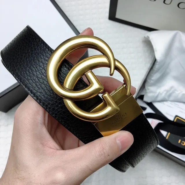 Gucci Double G Belt Black and Tan Reversible Leather Belt 3