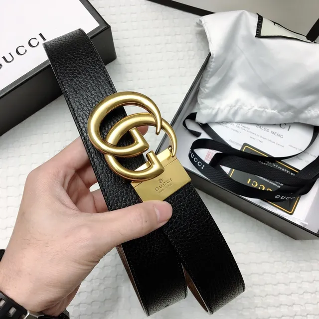 Gucci Double G Belt Black and Tan Reversible Leather Belt 5