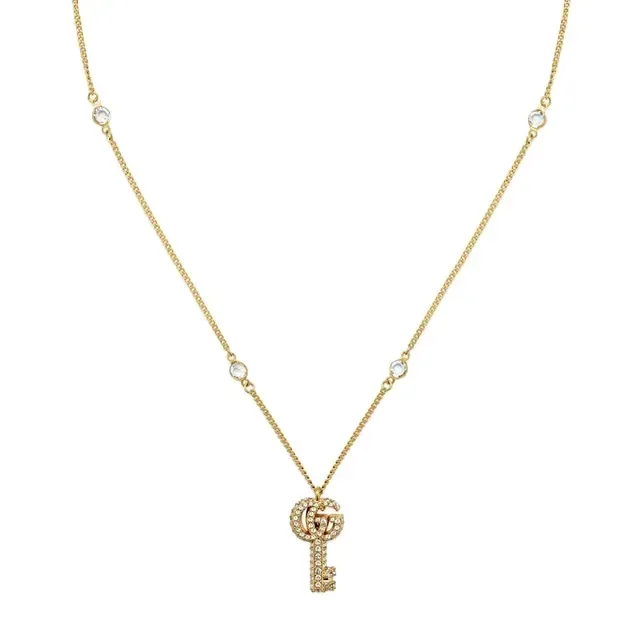 Bracelet Gucci GG Marmont avec Clé de Cristal Dorée 8