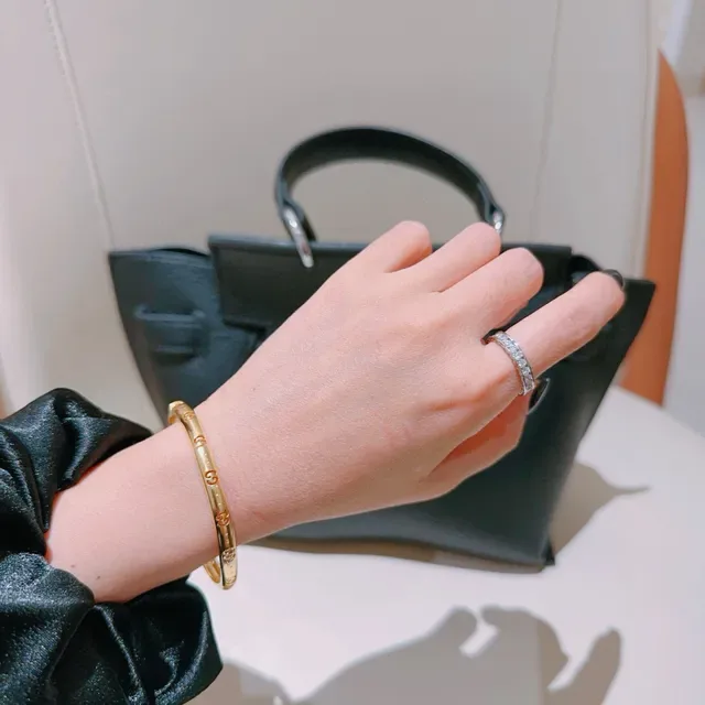 Gucci GG Marmont Gold Green Interlocking Motif Bracelet 5