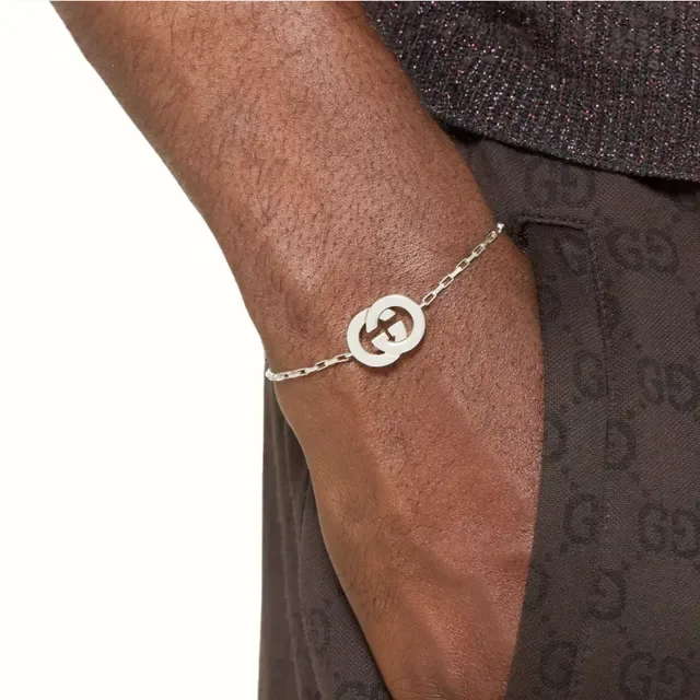 Gucci GG Marmont Or Argent Interlocking Double-G pendentif chaîne 2