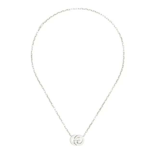 Gucci GG Marmont Or Argent Interlocking Double-G pendentif chaîne 9