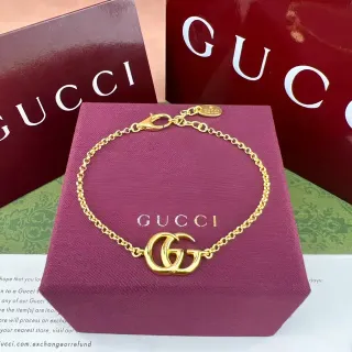 Gucci GG Marmont Gold-Tone Interlocking G Chain Bracelet