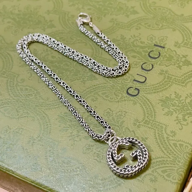 Gucci GG Marmont Interlocking G Braided Chain Necklace 3