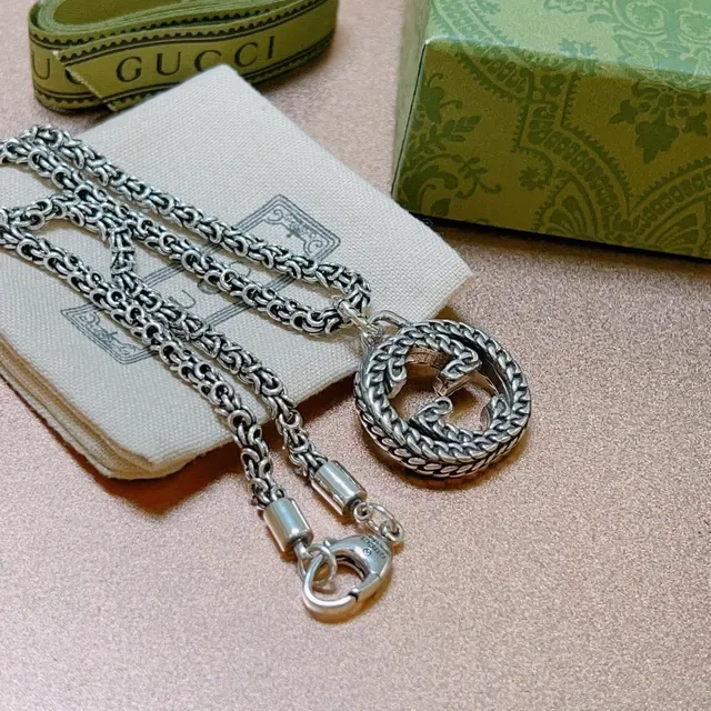 Gucci GG Marmont Interlocking G Braided Chain Necklace 7