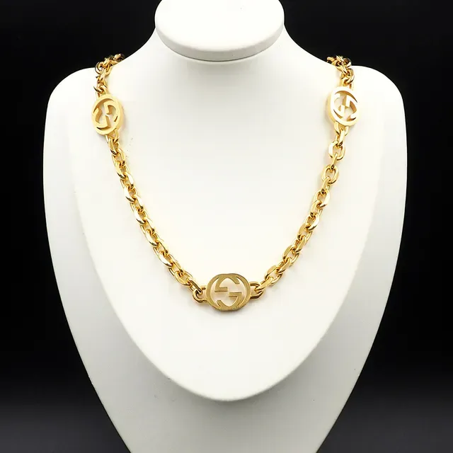 Gucci GG Marmont Interlocking G Logo Curb-Link Chain Necklace 6