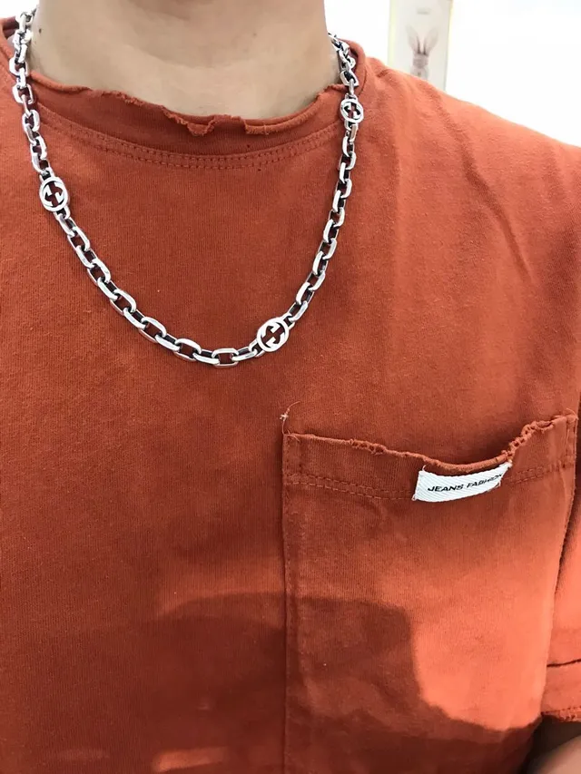 Gucci GG Marmont Interlocking G Silver Chain Necklace 2