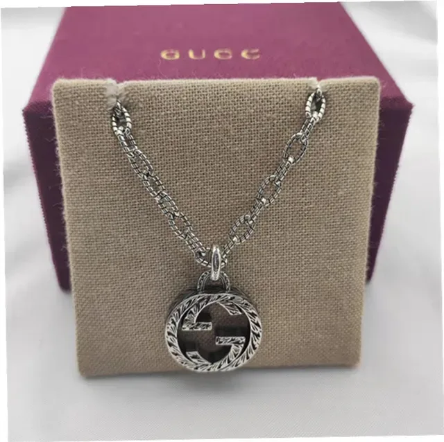 Gucci GG Marmont Interlocking G Silver-Tone Necklace 4