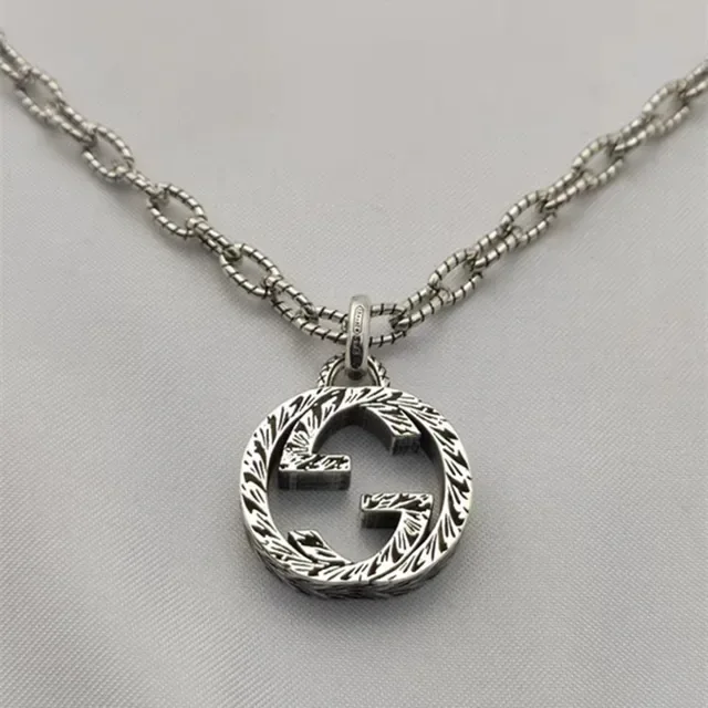 Gucci GG Marmont Interlocking G Silver-Tone Necklace 6