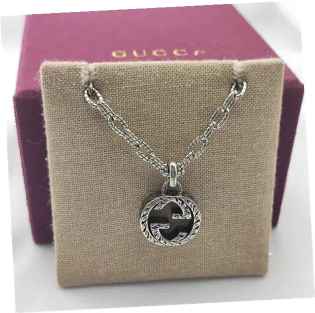 Gucci GG Marmont Interlocking G Silver-Tone Necklace 7